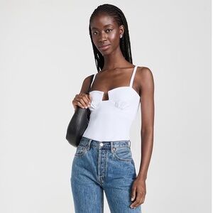 Susana Monaco White angled wire Camisole Top